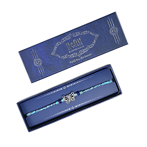 Shree Rakhi Butterfly Charm Rakhi - 925 Silver, 1 pc  For Brother, Bhaiya, Bhai