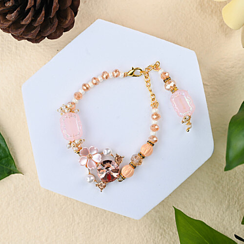 Shree Rakhi Stone Based Designer Rakhi Bracelet - For Bhabhi & Sister, 1 pc  