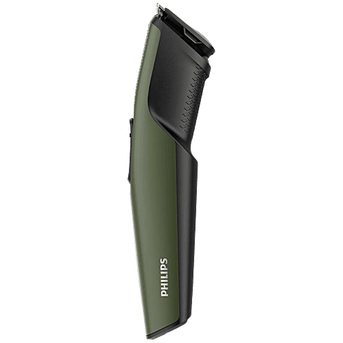 Philips PHILIPS Series 1000 Rechargeable Cordless Wet & Dry Trimmer for Beard with 4 Length Settings for Men (30mins Runtime, DuraPower Technology, Green), 1 Unit