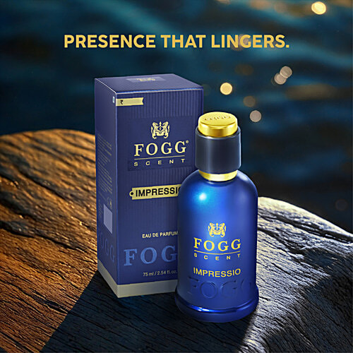 Fogg Impressio Scent Eau De Parfum Men's Perfume, 75 ml Long-lasting Fresh & Soothing Fragrance
