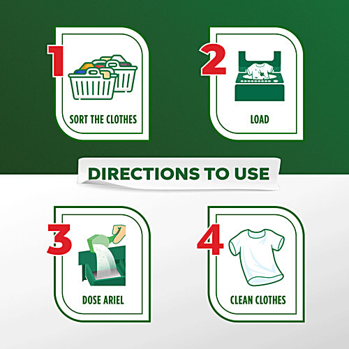 Ariel Matic Top Load Detergent Powder, 6 kg (Get 4 + 2 kg Free + 500 ml Free Liquid) Tough Stain Removal
 Colour Protection
 Convenient Combo