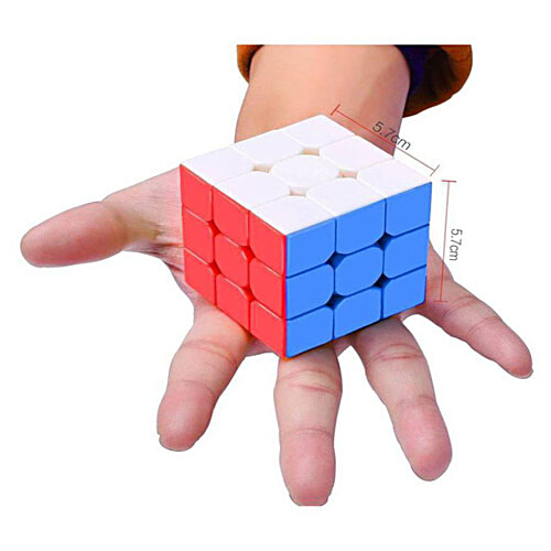 Toy Cloud Speed Cube 3 x 3 Sticker Less 3D Cube Puzzle Game For Beginners & Kids - Multicolour, 1 pc Box 3D Speed Cube