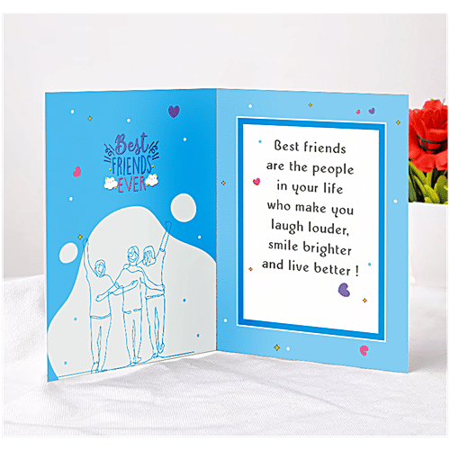Brodees Friendship's Day Greetings Card,"Best Friends Ever" Title 22.5 Cm x 17.5 Cm, 1 Pc  