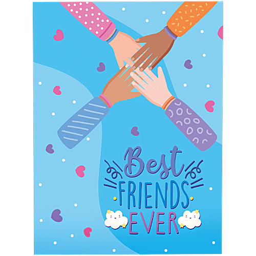 Brodees Friendship's Day Greetings Card,"Best Friends Ever" Title 22.5 Cm x 17.5 Cm, 1 Pc  