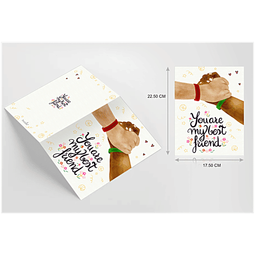Brodees Friendship's Day Greetings Card, "You Are My Best Friend" Title 22.5 Cm x 17.5 Cm, 1 Pc  