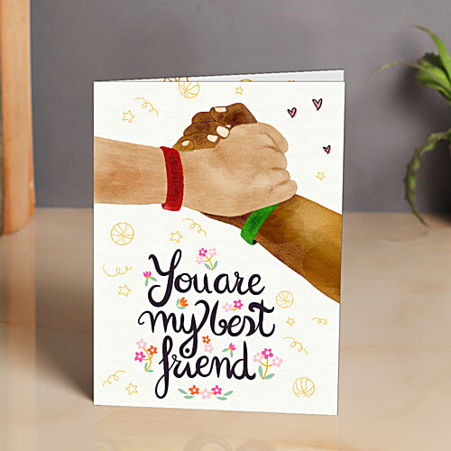Brodees Friendship's Day Greetings Card, "You Are My Best Friend" Title 22.5 Cm x 17.5 Cm, 1 Pc  
