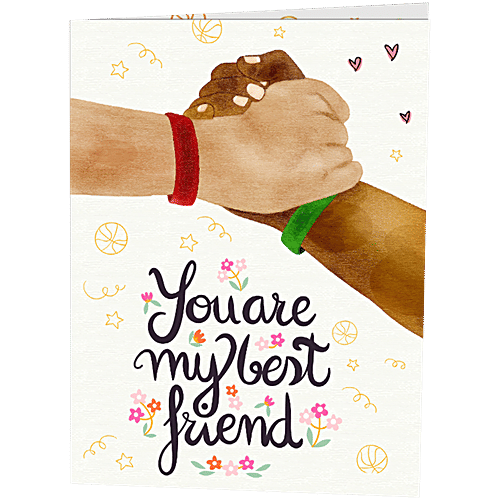 Brodees Friendship's Day Greetings Card, "You Are My Best Friend" Title 22.5 Cm x 17.5 Cm, 1 Pc  
