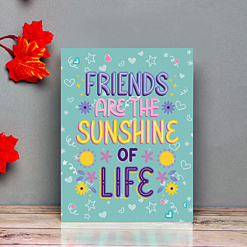 Brodees Friendship's Day Greetings Card, "Friends Are The Sunshine of Life" Title 22.5 Cm x 17.5 Cm, 1 Pc  