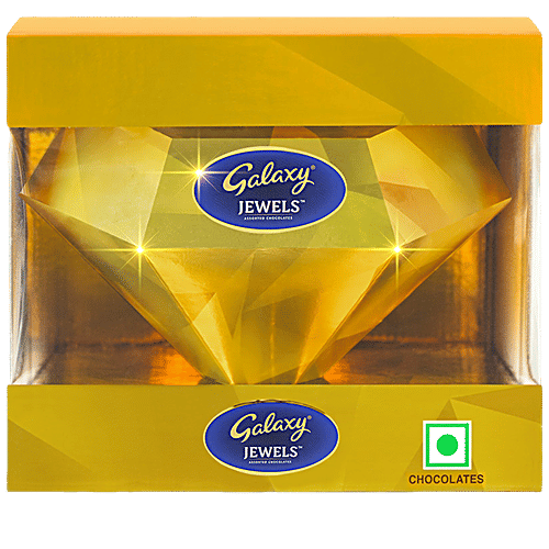 Galaxy Jewels Diamond Box Assorted Chocolates Gift Pack, 88.5 g (10 pcs) Luxurious Diamond-Shaped Box
 Individually Wrapped Chocolates