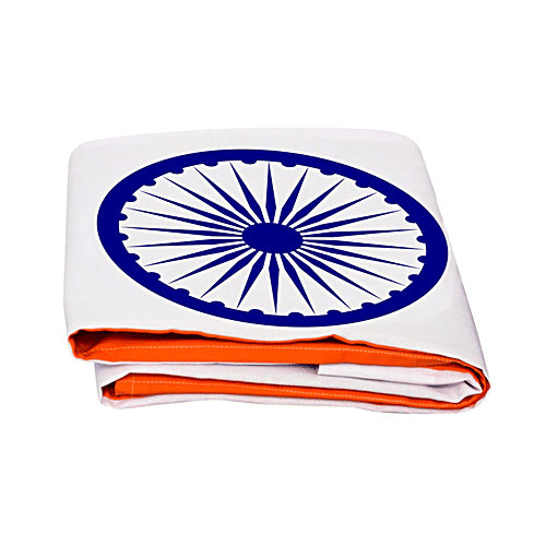 Pearlfiesta Poly Cotton Fabric Indian Flag - Har Ghar Tiranga, 51 x 76 cm, 1 pc  