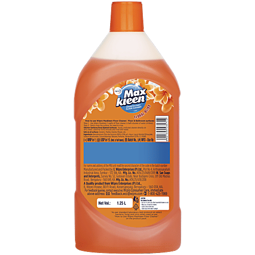 Maxkleen Floral Bliss Disinfectant Floor Cleaner, 1.25 L Shiny Clean, No Rinsing, No Residue