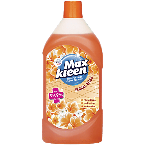 Maxkleen Floral Bliss Disinfectant Floor Cleaner, 1.25 L Shiny Clean, No Rinsing, No Residue