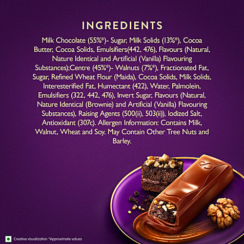 Cadbury Dairy Milk Silk Desserts Walnut Brownie Chocolate Bar, 70 g Premium Chocolate Bar, Perfect Gift for Any Occasion, Sustainably Sourced Cocoa