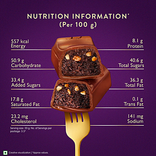 Cadbury Dairy Milk Silk Desserts Walnut Brownie Chocolate Bar, 70 g Premium Chocolate Bar, Perfect Gift for Any Occasion, Sustainably Sourced Cocoa
