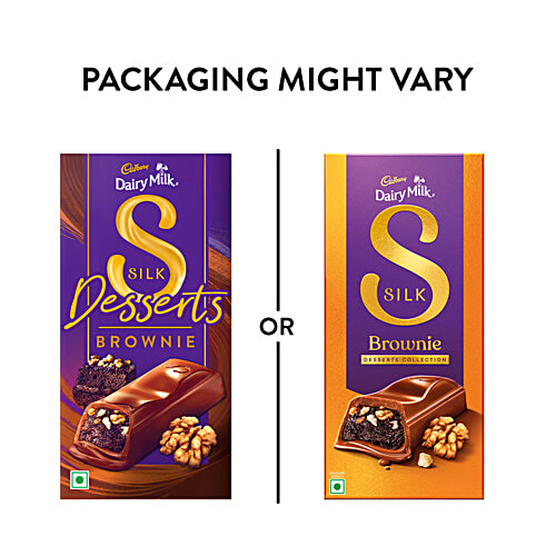Cadbury Dairy Milk Silk Desserts Walnut Brownie Chocolate Bar, 70 g Premium Chocolate Bar, Perfect Gift for Any Occasion, Sustainably Sourced Cocoa