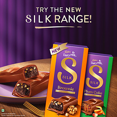 Cadbury Dairy Milk Silk Desserts Walnut Brownie Chocolate Bar, 70 g Premium Chocolate Bar, Perfect Gift for Any Occasion, Sustainably Sourced Cocoa