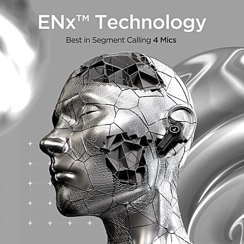 boAt Nirvana Ion TWS Earbuds 120 Hrs Playback 24hrs/Charge, Crystal Bionic Sound With Dual EQ Modes - Charcoal Black, 1 pc  Quad Mics ENx™ Technology, Low Latency 60ms, In Ear Detection