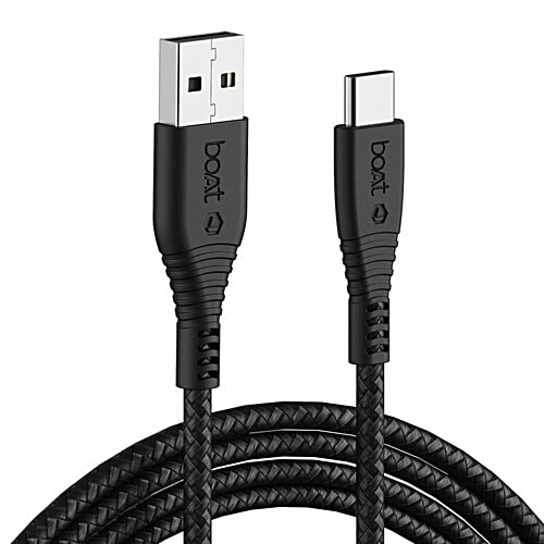 boAt Type A To C Cable - 1.5 m, With 3A Rapid Charging & 480 Mbps Data Transmission, Black, 1 pc  Type C Cable, A325
