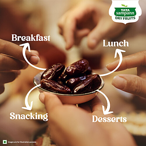 Tata Sampann Premium Kalmi Dates/Khajoor, 500 g  Naturally Sweet, Low-Fat Food, Rich in Fibre