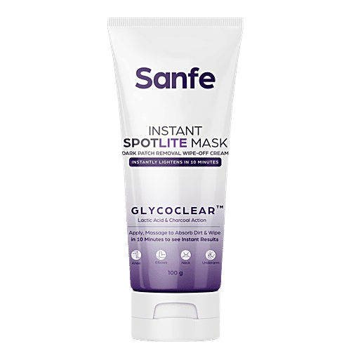 Sanfe Instant Spotlite Mask For Dark Underarm, Neck & Body, 2.5% Kojic Acid & 3.1% Glycolic Acid, 100 g  