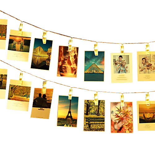 Party Propz LED Clip Photo Banner, (Set of 10)  Bright LED Clips
 Stylish Photo Display