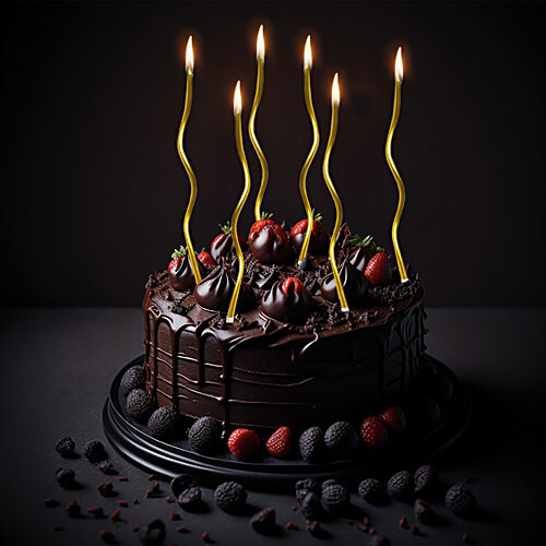 Party Propz Spiral Candles Metallic Golden, 6 pcs  Golden Spiral Candle
 Unique Design