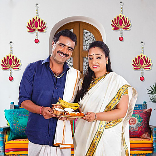 Party Propz Lotus Hangings - For Decoration, 4 pcs Elegant Decor, Versatile Hangings