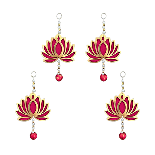 Party Propz Lotus Hangings - For Decoration, 4 pcs Elegant Decor, Versatile Hangings