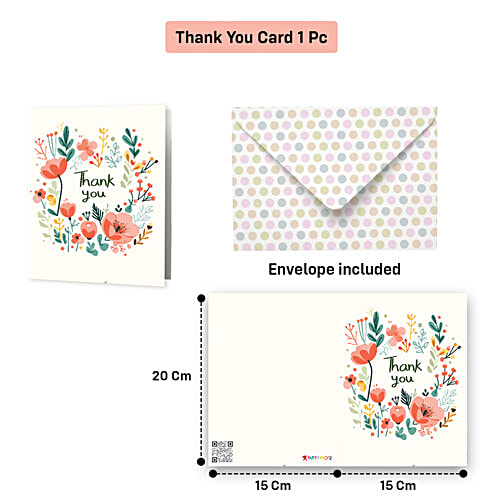 Party Propz Thank You Card, 1 pc Unique Design
High Quality
Calm Colours