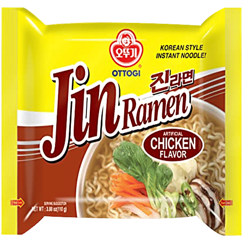 Ottogi Jin Ramen Korean Style Instant Noodles - Chicken Flavour, 110 g  