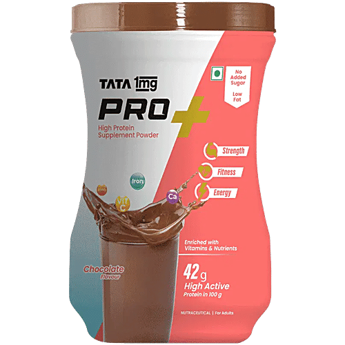 Tata 1mg Protein Pro+ - Chocolate, 400 g  High Protein Supplement Powder