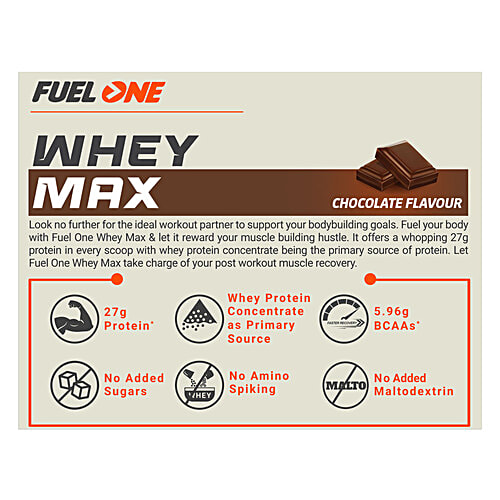 Fuel One Whey Protein Max Powder - Chocolate Flavour, 1 kg  
