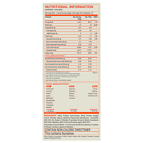 Fuel One Whey Protein Max Powder - Chocolate Flavour, 1 kg  