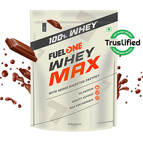 Fuel One Whey Protein Max Powder - Chocolate Flavour, 1 kg  