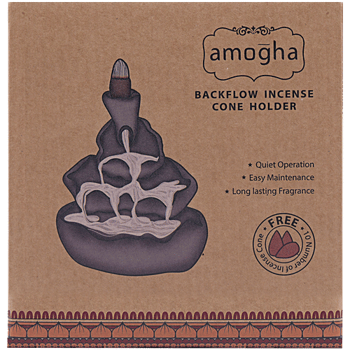 Iris Amogha Fountain Backflow Incense Cone Holder, 1 pc