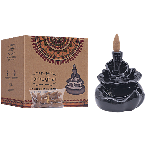 Iris Amogha Fountain Backflow Incense Cone Holder, 1 pc
