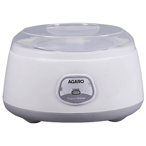 Agaro Classic Portable Yogurt Maker - Electric, Automatic, Grey & White, 1.2 L  