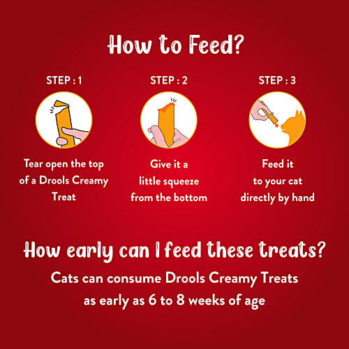 Drools Creamy Tuna & Bonito Lickable Cat Treat, 75 g (5 x 15 g) Creamy Lickable
High Quality Ingredients
Nutritious Flavours