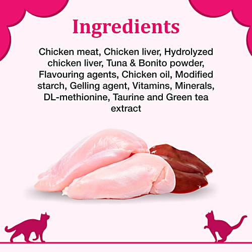 Purepet Creamy Tuna & Bonito Cat Lickable Treats, 75 g (5 x15 g) Creamy Treats
Delightful Mousse
Irresistible Flavour