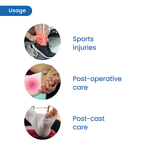 Tata 1mg Ankle Binder, Ankle Support For Pain Relief, Injuries & Inflammation, Ankle Protection Guard Post Cast Care & Post Operation Large, 1 pc  