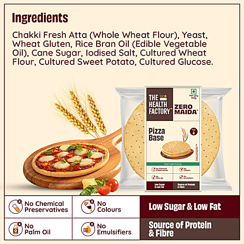 The Health Factory Zero Maida Pizza Base, 140 g  