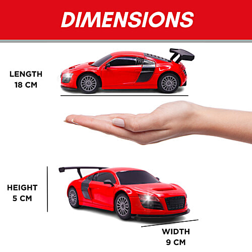 Frendo Remote Control Car - High Speed Racing 1:24 Rechargeable With Headlight, C Type Charging, Red, 1 pc Lights Race Day
Rechargeable Plug, Charge, Ready to Go