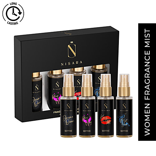 Buy NISARA Long Lasting Fragrance Body Mist Spray Perfume Gift Set For