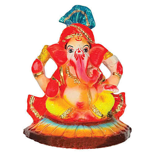 Mangal Bhavan Clay Coloured Ganesha Idol, 1 pc 10 Inches
