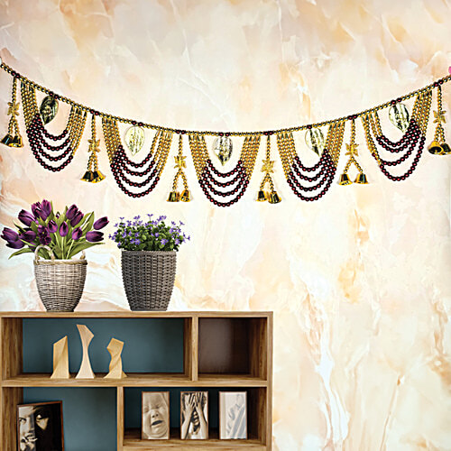 Mangal Bhavan Handmade Pearl Bandhanwar Toran, 1 pc