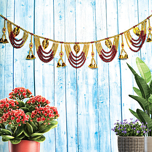 Mangal Bhavan Handmade Pearl Bandhanwar Toran, 1 pc