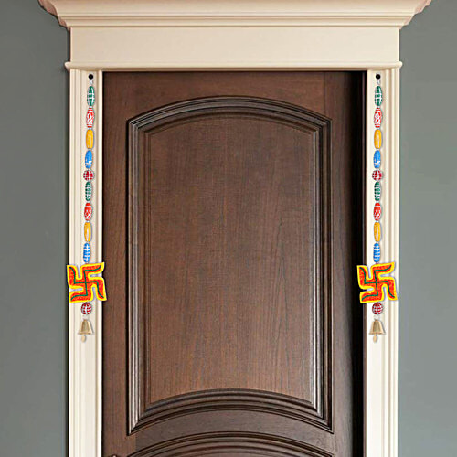 SBE Latkan Pair, Hanging Mala - Swastik, 2 pcs  