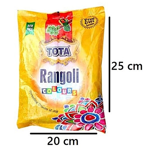 Tota Rangoli Colour Powder - Assorted Colours, 10 pcs  