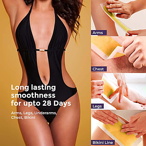 Sanfe Detan Wax Strips Effortlessly Removes Tan & Body Hair, Enjoy Smooth, Radiant Skin, 20 pcs  Orange Gel Peel For , Grips Short Hair, Reduces Short Hair & Irritation, Gentle & Prevents Tears