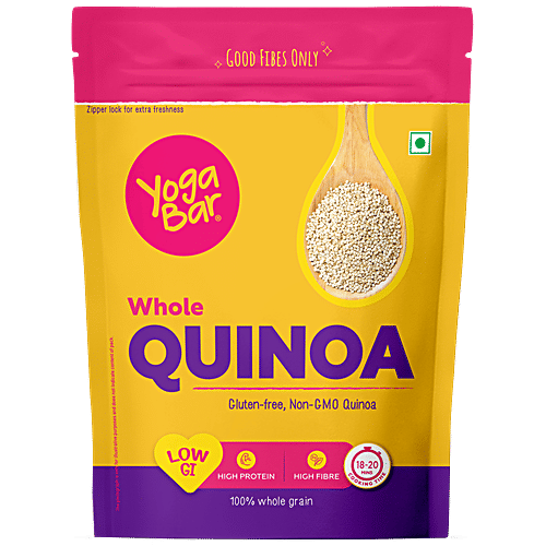 Yoga Bar Whole Quinoa Gluten Free, 1 kg Pouch Non-GMO, Diet Food For Weight Loss, Low GI, High Protein, High fibre